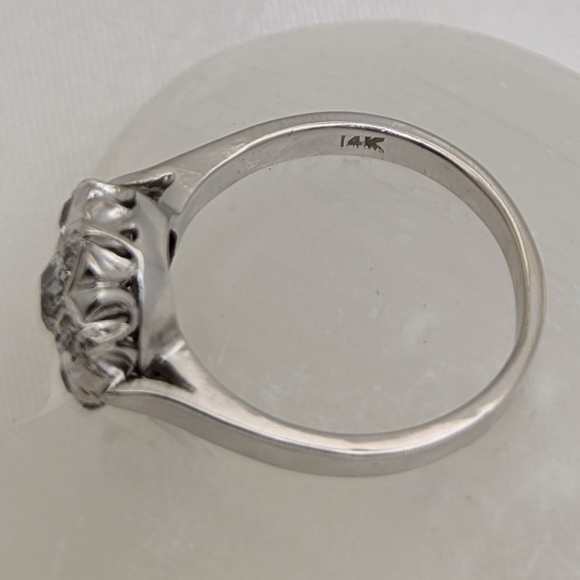 Gorgeous Vintage 14K Gold Floral Mine Cut Diamond Engagement Ring 1-1/4 CTW - Picture 12 of 13